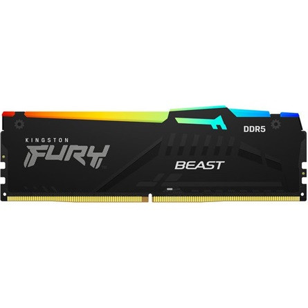 Kingston FURY Beast 16GB 4800MT/s DDR5 memória Non-ECC Unbuffered CL38 fekete RGB