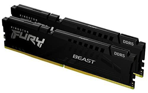 Kingston 64GB 4800MHz DDR5 RAM Kingston Fury Beast Black CL38 (2x32GB) (KF548C38BBK2-64)