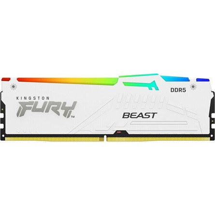 Kingston FURY Beast 32GB 5200MT/s DDR5 memória CL36 fehér RGB