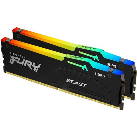 Kingston 128GB 5600MT/s DDR5 CL36 DIMM (Kit of 2) FURY Beast RGB