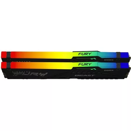 Kingston FURY Beast 16GB 5600MT/s DDR5 memória Non-ECC Unbuffered CL40 Kit of 2 fekete RGB