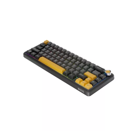 MARVO BILL MARVO TITAN 65 vezeték nélküli gaming billentyűzet - Fekete - US /Banana Crystal Linear/