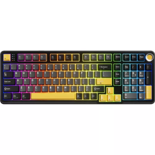MARVO BILL MARVO TITAN 98 vezeték nélküli gaming billentyűzet - Fekete - US /Banana Crystal Linear/
