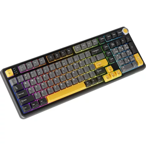 MARVO BILL MARVO TITAN 98 vezeték nélküli gaming billentyűzet - Fekete - US /Banana Crystal Linear/