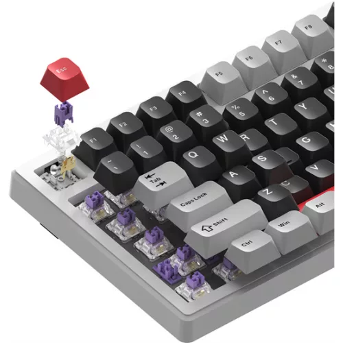 MONKA BILL MONKA Storm vezeték nélküli gaming billentyűzet - Fehér - US /MONKA Violet Linear/