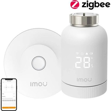 Imou Okos Termosztát - TRV1 Kit (Radiátorszelep + Imou gateway; Zigbee; 6x Adapter)