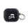 CG MOBILE KARL LAGERFELD PU EMBOSSED KARL AND CHOUPETTE HEADS szilikon tok (ütésállóság, karabíner) FEKETE Apple AirPods 3