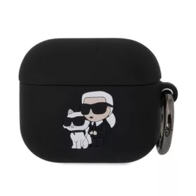   CG MOBILE KARL LAGERFELD 3D LOGO NFT KARL AND CHOUPETTE szilikon tok (karabíner) FEKETE Apple AirPods 3