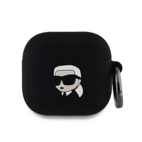   CG MOBILE KARL LAGERFELD 3D LOGO NFT KARL HEAD szilikon tok (karabíner) FEKETE Apple AirPods 4
