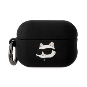   CG MOBILE KARL LAGERFELD 3D LOGO NFT CHOUPETTE HEAD szilikon tok (karabíner) FEKETE Apple AirPods Pro 2