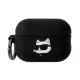 CG MOBILE KARL LAGERFELD 3D LOGO NFT CHOUPETTE HEAD szilikon tok (karabíner) FEKETE Apple AirPods Pro 2