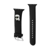 CG MOBILE Apple Watch Series 5 44mm KARL LAGERFELD KARL HEAD NFT pótszíj egyedi méret, fém csat, FEKETE