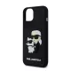 CG MOBILE iPhone 13 KARL LAGERFELD 3D RUBBER KARL AND CHOUPETTE szilikon telefonvédő ütésállóság, műanyag hátlap, FEKETE
