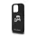 CG MOBILE KARL LAGERFELD MONOGRAM KARL & CHOUPETTE HEAD PIN szilikon telefonvédő ütésállóság, bőr hatású hátlap, FEKETE