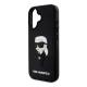 CG MOBILE iPhone 16 KARL LAGERFELD 3D RUBBER IKONIK szilikon telefonvédő ütésállóság, 3D, FEKETE