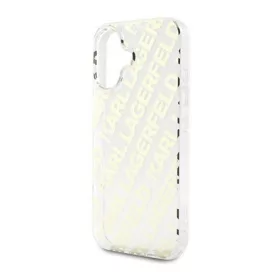   CG MOBILE iPhone 16 KARL LAGERFELD IML ELECTROPLATED REPEATED LOGO szilikon telefonvédő ütésállóság ARANY