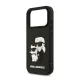 CG MOBILE iPhone 17 Pro KARL LAGERFELD 3D RUBBER KARL AND CHOUPETTE szilikon telefonvédő ütésállóság, 3D, FEKETE