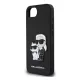 CG MOBILE iPhone 16e KARL LAGERFELD PU SAFFIANO KARL AND CHOUPETTE szilikon telefonvédő ütésállóság, 3D, FEKETE