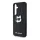 CG MOBILE Samsung S25 KARL LAGERFELD LEATHER MONOGRAM PIN LOGO CHOUPETTE HEAD szilikon telefonvédő ütésállóság, FEKETE