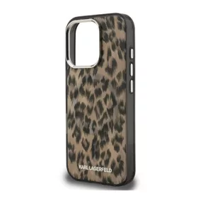   CG MOBILE iPhone 16 Pro KARL LAGERFELD IML LEOPARD MAGSAFE szilikon telefonvédő ütésállóság, leopárd minta, BARNA