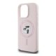 CG MOBILE Apple iPhone 16 Pro KARL LAGERFELD LIQUID SILICONE KARL AND CHOUPETTE MAGSAFE telefonvédő ütésállóság, RÓZSASZÍN