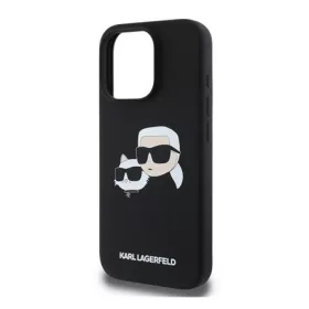   CG MOBILE iPhone 16 Pro KARL LAGERFELD LIQUID SILICONE DOUBLE HEADS MAGSAFE szilikon telefonvédő ütésállóság, MagSafe, FEKETE