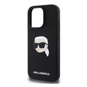  CG MOBILE iPhone 16 Pro KARL LAGERFELD LIQUID SILICONE KARL HEAD MAGSAFE szilikon telefonvédő ütésállóság, MagSafe, FEKETE