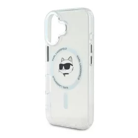   CG MOBILE iPhone 16 KARL LAGERFELD IML CHOUPETTE HEAD METAL FRAME MAGSAFE szilikon telefonvédő ütésállóság, MagSafe, ÁTLÁTSZÓ