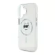 CG MOBILE iPhone 16 KARL LAGERFELD IML CHOUPETTE HEAD METAL FRAME MAGSAFE szilikon telefonvédő ütésállóság, MagSafe, ÁTLÁTSZÓ