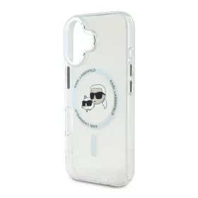   CG MOBILE iPhone 16 KARL LAGERFELD IML K&CH HEADS METAL FRAME MAGSAFE szilikon telefonvédő ütésállóság, MagSafe, ÁTLÁTSZÓ