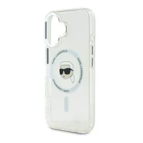   CG MOBILE iPhone 16 KARL LAGERFELD IML KARL HEAD METAL FRAME MAGSAFE szilikon telefonvédő ütésállóság, MagSafe, ÁTLÁTSZÓ