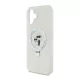CG MOBILE iPhone 16 KARL LAGERFELD RINGSTAND KARL AND CHOUPETTE MAGSAFE szilikon telefonvédő ütésállóság, kitámasztó, FEHÉR