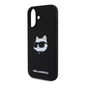   CG MOBILE iPhone 16 KARL LAGERFELD LIQUID SILICONE CHOUPETTE HEAD MAGSAFE szilikon telefonvédő ütésállóság, MagSafe, FEKETE