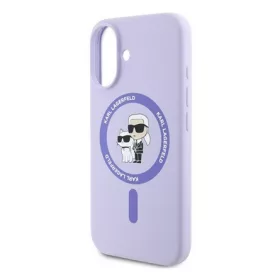   CG MOBILE iPhone 16 KARL LAGERFELD LIQUID SILICONE KARL AND CHOUPETTE MAGSAFE szilikon telefonvédő ütésállóság, MagSafe, LILA