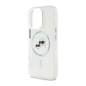   CG MOBILE iPhone 16 Pro Max KARL LAGERFELD IML K&CH HEADS METAL FRAME MAGSAFE szilikon telefonvédő ütésállóság, MagSafe, ÁTLÁTSZÓ