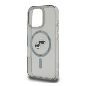   CG MOBILE iPhone 16 Pro Max KARL LAGERFELD IML K&CH HEADS METAL FRAME MAGSAFE szilikon telefonvédő ütésállóság, MagSafe, FEKETE