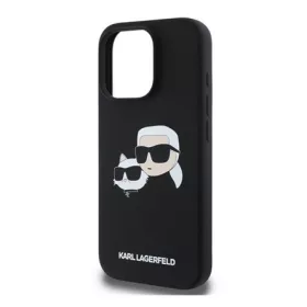   CG MOBILE iPhone 16 Pro Max KARL LAGERFELD LIQUID SILICONE DOUBLE HEADS MAGSAFE szilikon telefonvédő ütésállóság, MagSafe, FEKETE
