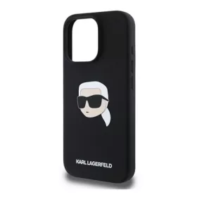   CG MOBILE iPhone 16 Pro Max KARL LAGERFELD LIQUID SILICONE KARL HEAD MAGSAFE szilikon telefonvédő ütésállóság, MagSafe, FEKETE