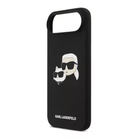   CG MOBILE iPhone 17 Pro Max KARL LAGERFELD LIQUID SILICONE DOUBLE HEADS MAGSAFE szilikon telefonvédő ütésállóság, MagSafe, FEKETE