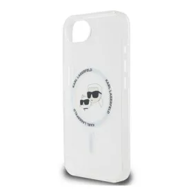   CG MOBILE iPhone 16e KARL LAGERFELD IML K&CH HEADS METAL FRAME MAGSAFE szilikon telefonvédő ütésállóság, MagSafe, ÁTLÁTSZÓ