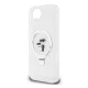 CG MOBILE iPhone 16e KARL LAGERFELD RINGSTAND KARL AND CHOUPETTE MAGSAFE szilikon telefonvédő ütésállóság, kitámasztó, FEHÉR