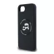 CG MOBILE iPhone 16e KARL LAGERFELD LIQUID SILICONE K&CH HEADS MAGSAFE szilikon telefonvédő ütésállóság, MagSafe, FEKETE
