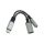 PremiumCord USB-C -> Jack stereo 3,5mm (3pin) USB-C M/F adapter 0.15m ezüst-fekete DAC chippel