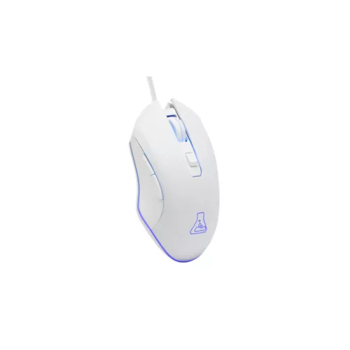 The G-Lab Gamer Egér - KULT-HELIUM-W (3200 DPI, 6 gomb, makro, 1,8m kábel, RGB LED, fehér)