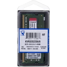   KINGSTON 8GB 3200MHz DDR4 CL22 Non-ECC SODIMM Single Rank EAN: 740617310887
