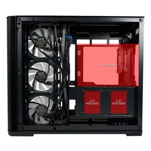 LC-Power HÁZ LC Power - LC-8001B-ON hangszigetelt ATX ház