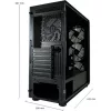 LC-Power Obsession táp nélküli ablakos Mid Tower számítógépház fekete