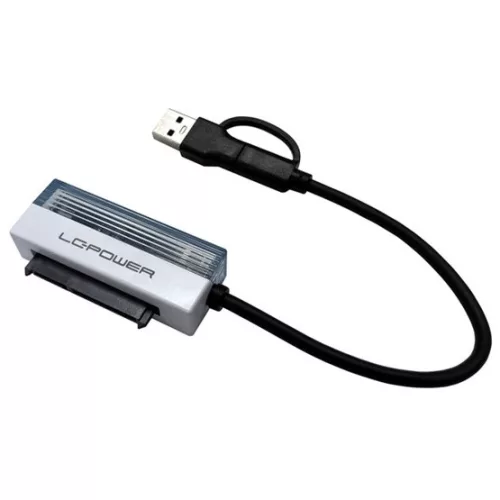 LC POWER ADA LC Power USB-C és USB-A > SATA és NVMe átalakító - LC-ADA-USB-SATA-25