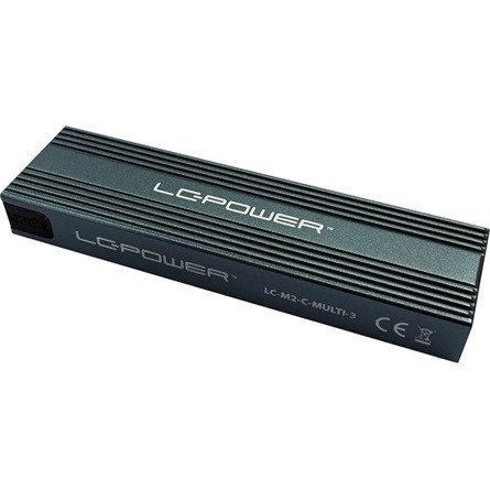 LC-Power MBR LC Power Külső ház - USB 3.2 Type-C - NVMe vagy SATA M.2 SSD - LC-M2-C-MULTI-3
