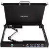 Logilink LCD-KVM-konzol 8 portos KVM kapcsoló, VGA, USB-A, PS/2, alacsony beépítési mélység, QWERTZ